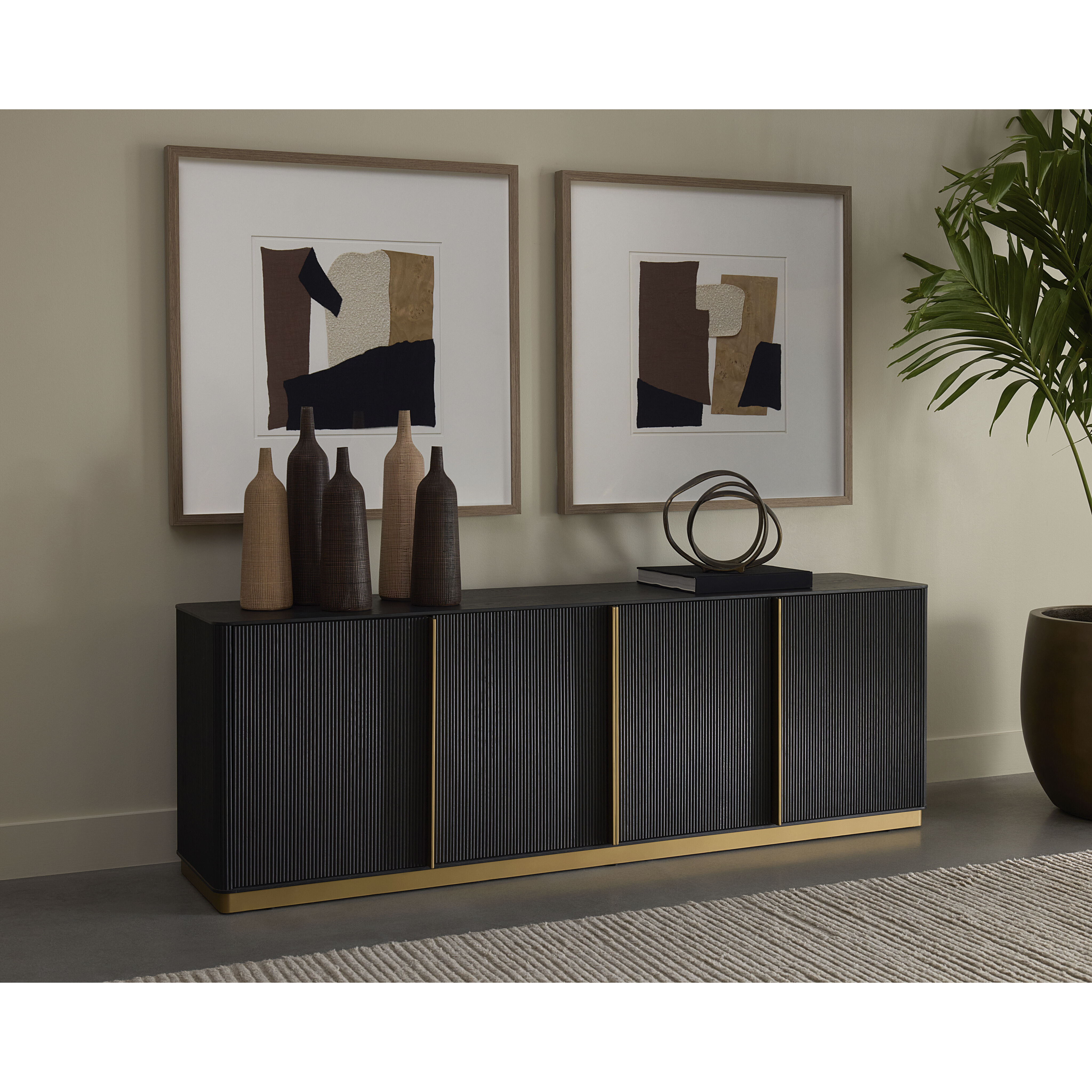 Kalla 84 X 19 inch Charcoal Sideboard